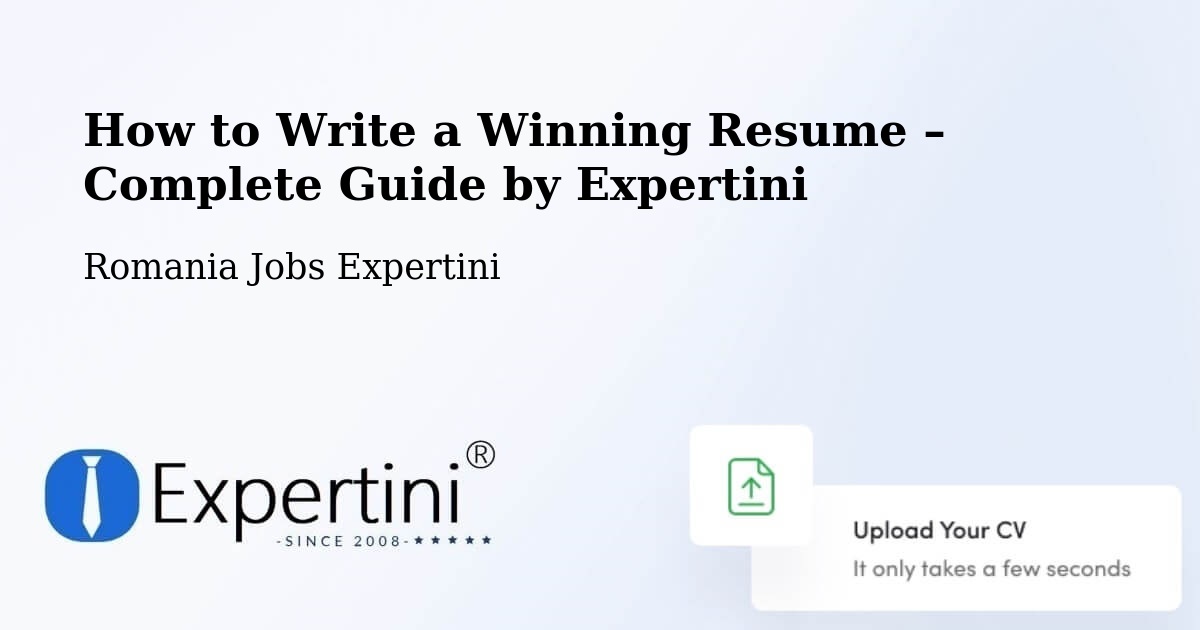 Resume Writing Guide for Job Seekers – Nistoreşti - Nistoreşti, Romania Jobs Expertini